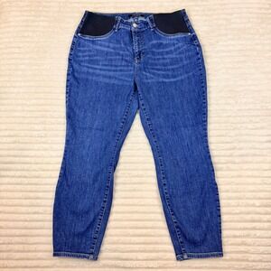 Judy Blue Maternity Slim Fit Jeans 18W Blue Denim Side Elastic JB9805 Plus Size